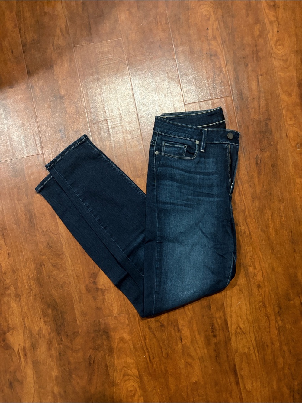 Paige Women’s Dark Wash Hoxton Ankle Skinny Jeans - Deep Indigo Size 28